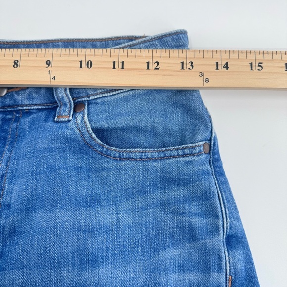 Eileen Fisher Jeans Women 0 Blue Mom Mid Rise Organic Denim Stretch Comfy Ankle - Picture 9 of 12